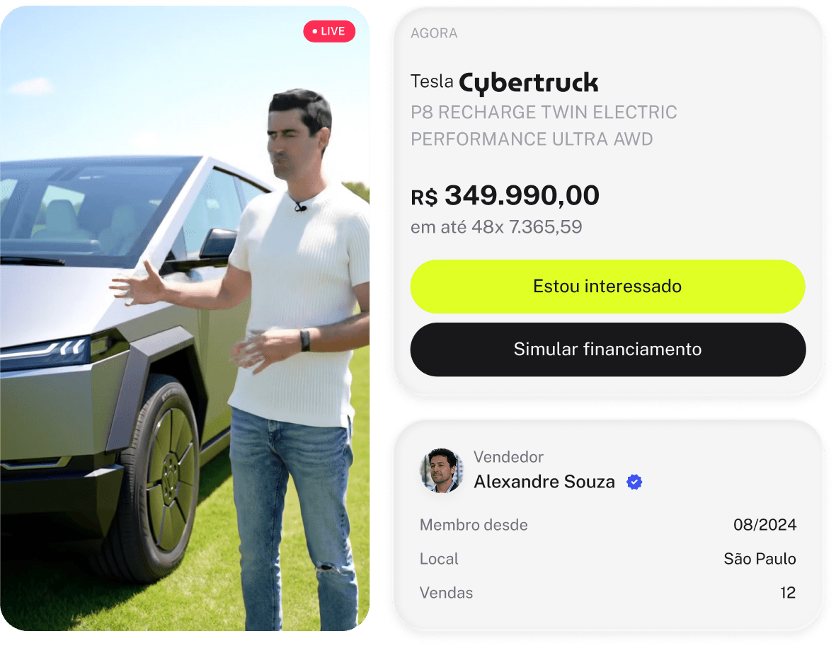 Vender e comprar agora é na Live em todos os lugares.